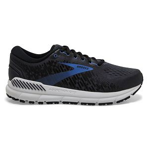 Brooks Addiction GTS 15 Road Running Shoes - Mens, Black/Blue/White | IE-DJM230176